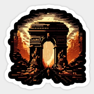 Arc de Triomphe Pixel Art Sticker